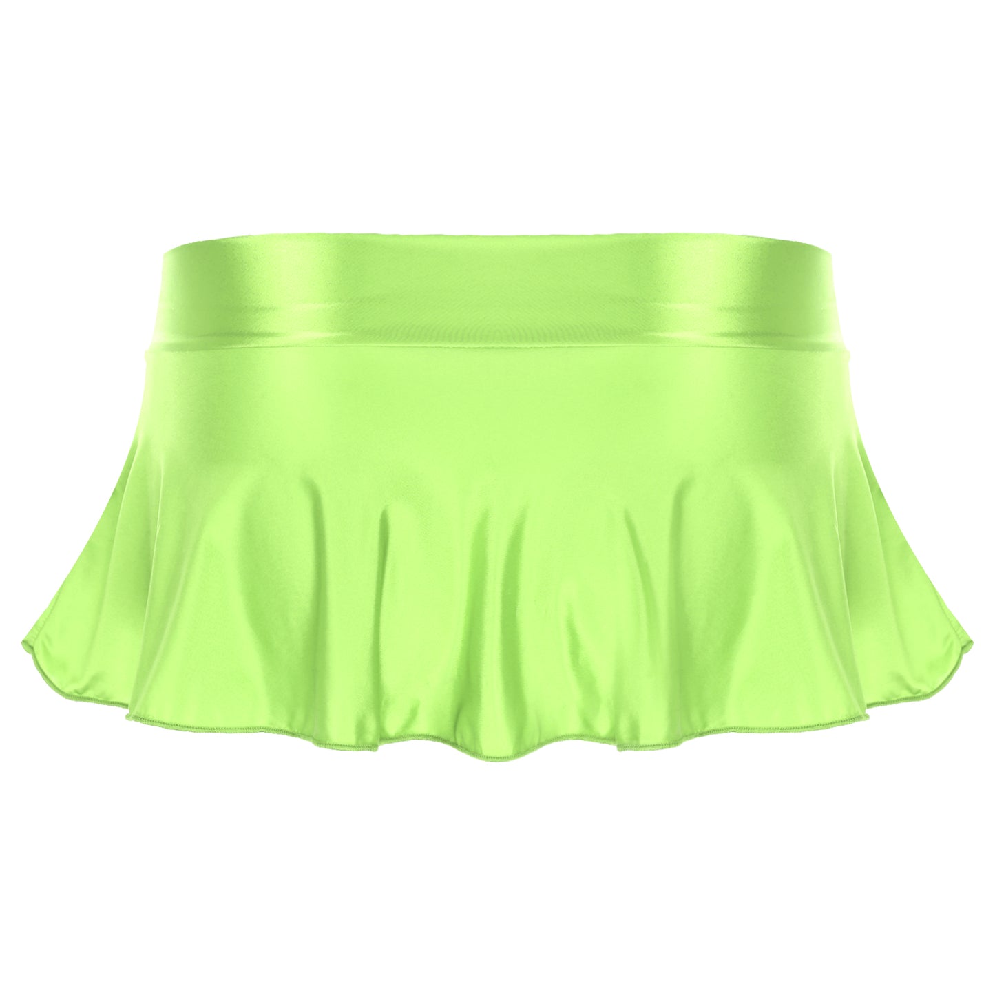 Skirts for Women Korean Fashion Mini Skirts Solid Color Sexy Miniskirt Clubwear Glossy Ruffled Short Rave Mini Skirt Y2k Clothes