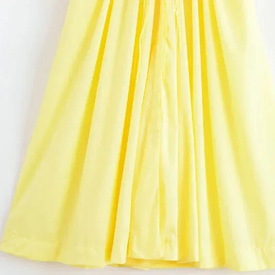 Slimming Casual Short Sleeve Pleated Shoulder Draped Dress Versatile Women's Fashion Design Knee-Length V-Neck Dress