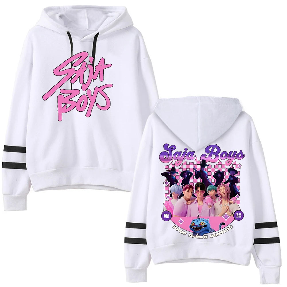 Anime Kpop Demon Hunter Saja Boys Hoodie Anime Sweatshirt Harajuku Pullover Tops Streetwear Fans Gift