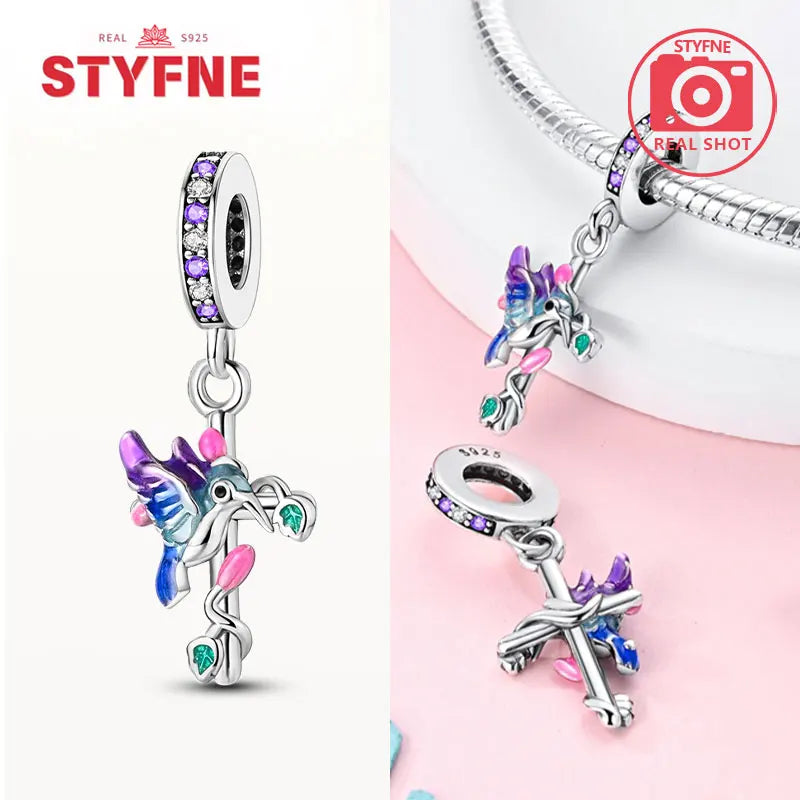 925 Silver Charms Religion Heart Lucky Eye Cross Beads For Original Bracelet Making Pendant for Women Fine Jewelry gifts