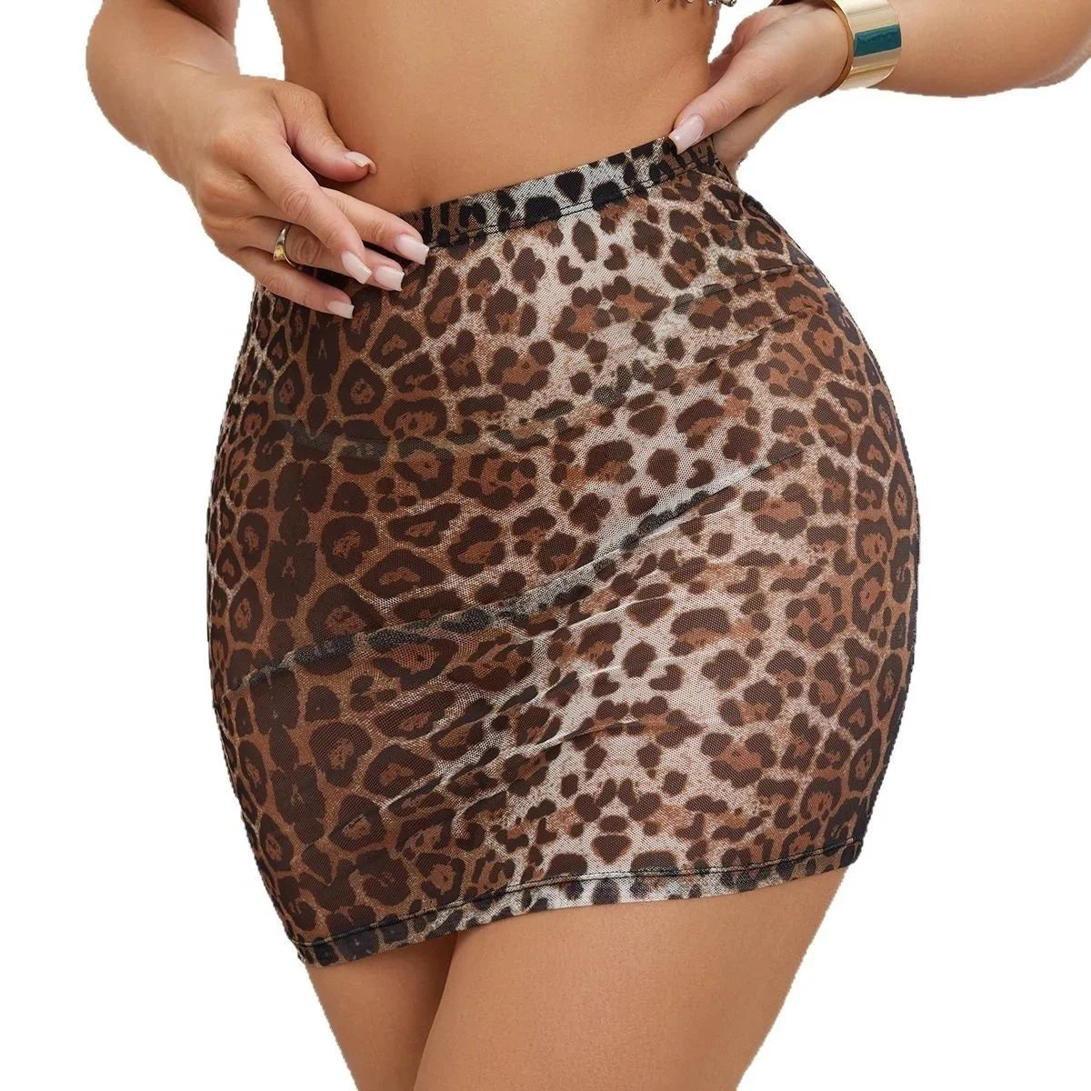Slimming Short Mini Skirt Sexy Leopard Print Women's Fashion Summer New Style Half-length Skirts Hot Girl Sexy Female Skirts