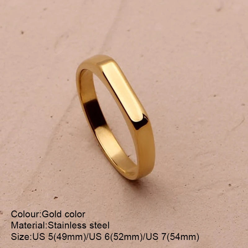 Fashion Ring 316L Stainless Steel Ring Anillo Ringen Mujer Women Rings Bague Couple Matching Jewlery Fashion Gifts Do not fade