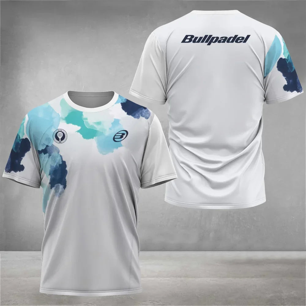 New Fitness Series Summer Cool Breathable Short Sleeve Quick Dry Short Sleeve Street Men's Top Outdoor Tennis Casual T-shirt 6XL