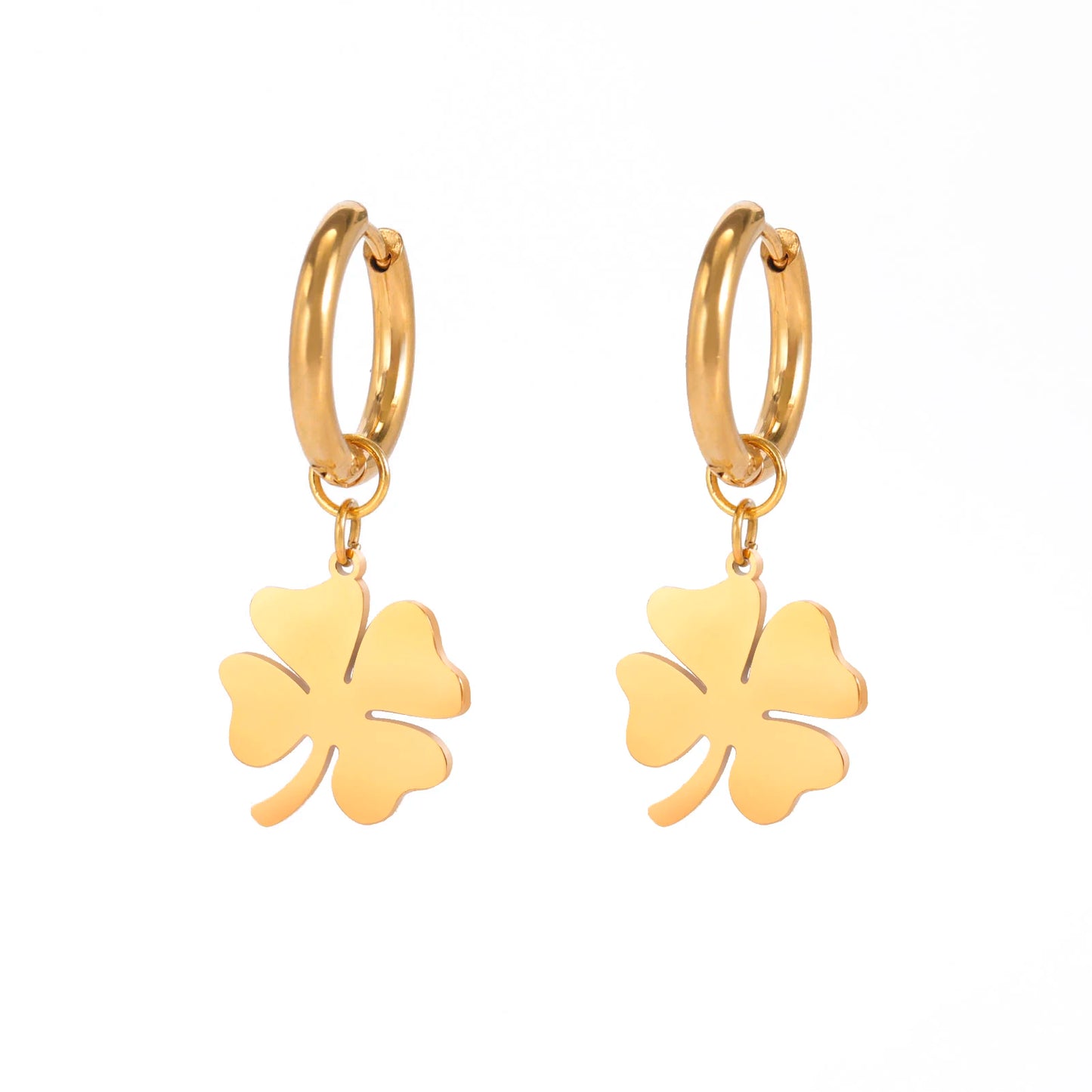 Kkjoy Fashion Stainless Steel Earrings Classic Clover Lucky Four-leaf Clover Pendant Engagement Gifts Jewelry 2023 Trend NEW