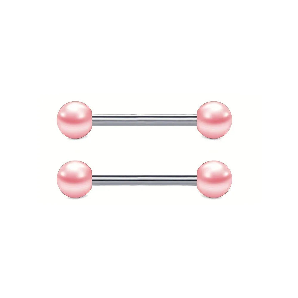 1/18Pairs 14mm/16mm/18mm Stainless Steel Tongue Rings Nipple Piercing Straight Barbells Jewelry For Men For Daily Decoration