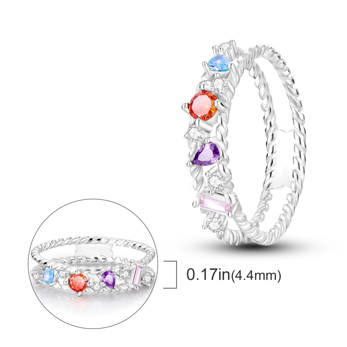 Silver Plated Women Luxury Stackable Ring Real Infinite Flower Daisy Fine Jewelry Rings For Engagement Weddling Party