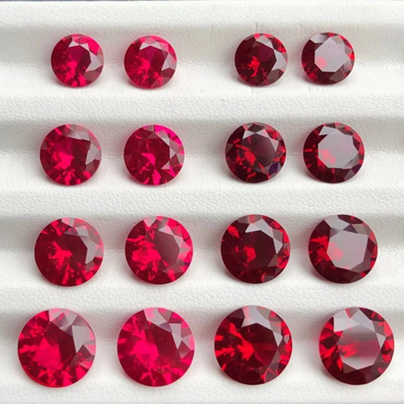 Luxury Unheated 7.50 Cts Natural Mined 11.0mm Sri-Lanka Garnet Ruby Pigeon Red Round Cut VVS Loose Gem For Jewelry DIY