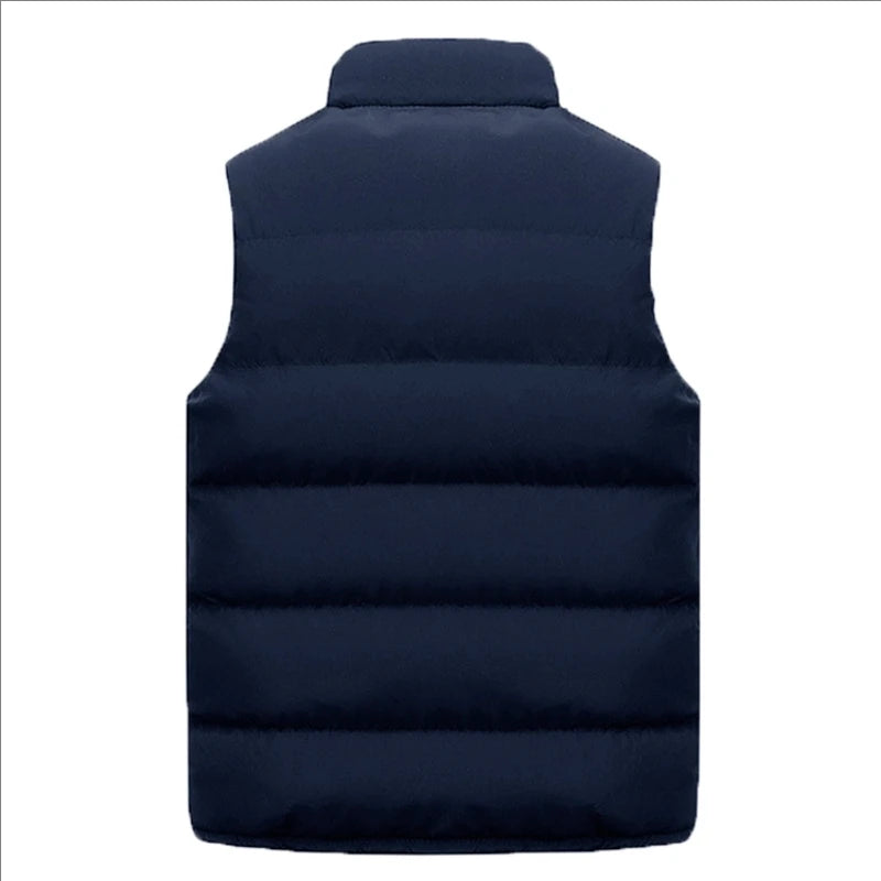 Men Casual Fashion Warm Comfortable Sleeveless Jacket Vest Coat Autumn Winter Mandarin Collar Sports Men Vest Outerwear