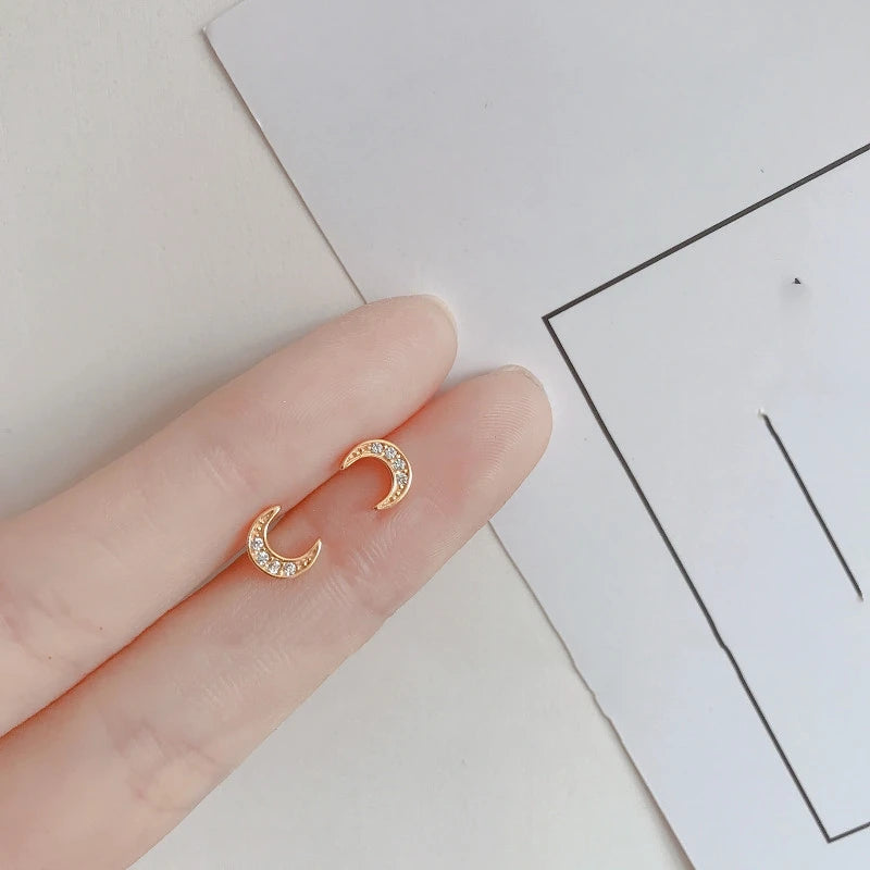 New Fashion 925 Silver Needle Horseshoe Zircon Stud Earrings For Women Female Girls Cute Earrings Jewelry Accessories Gifts