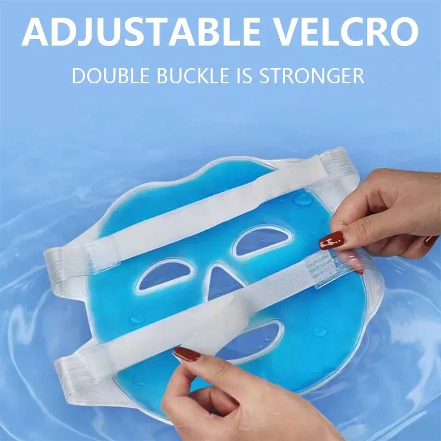 Face Cooling Mask Gel Eye Mask Ice Pack Cooling PVC Hot Cold Therapy Skin Care Tool Gel Face Mask Skin Firming Spa Sleep Mask