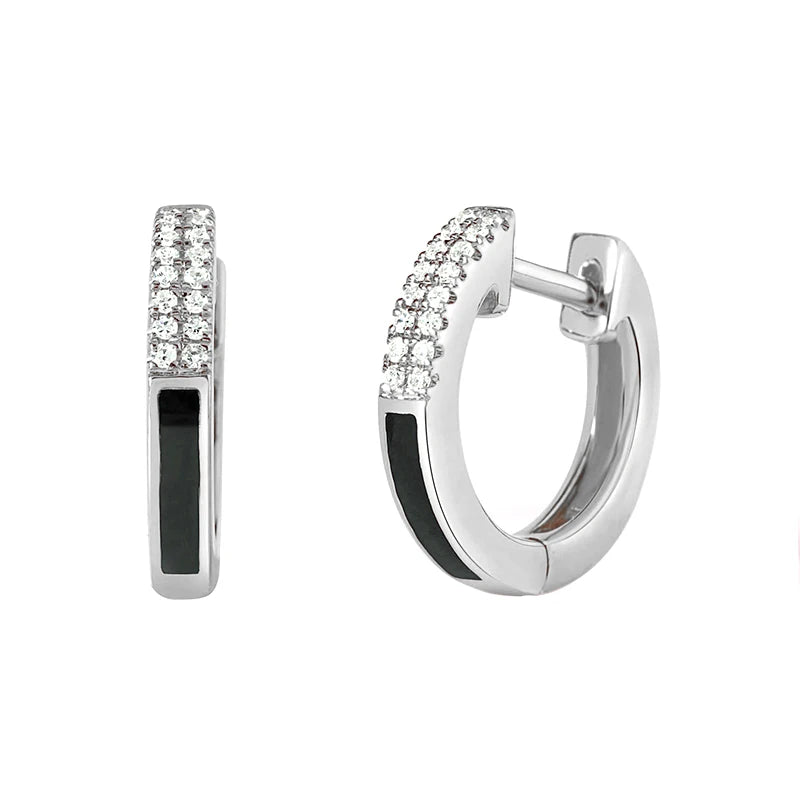 CRMYA Black CZ Zircon Dripping Oil Women's Earrings Set Fashion Gold color Earring Accessories For Women 2025 Jewelry Wholesale