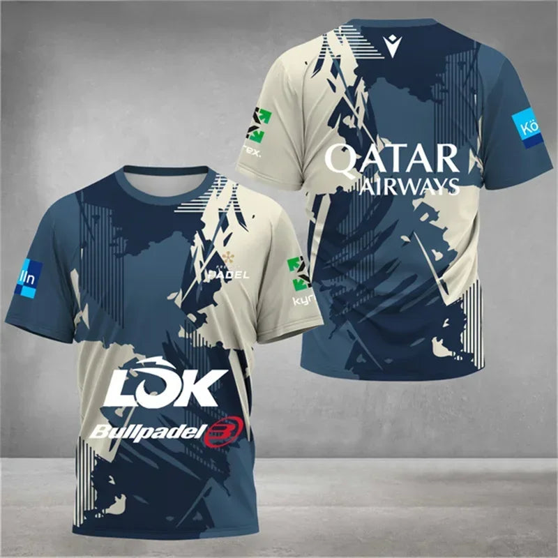 Fashion new Men's Quick Dry Tennis T-Shirt Summer Loose Padel Clothing Outdoor Badminton Running T-Shirts Sport Short Sleeve top