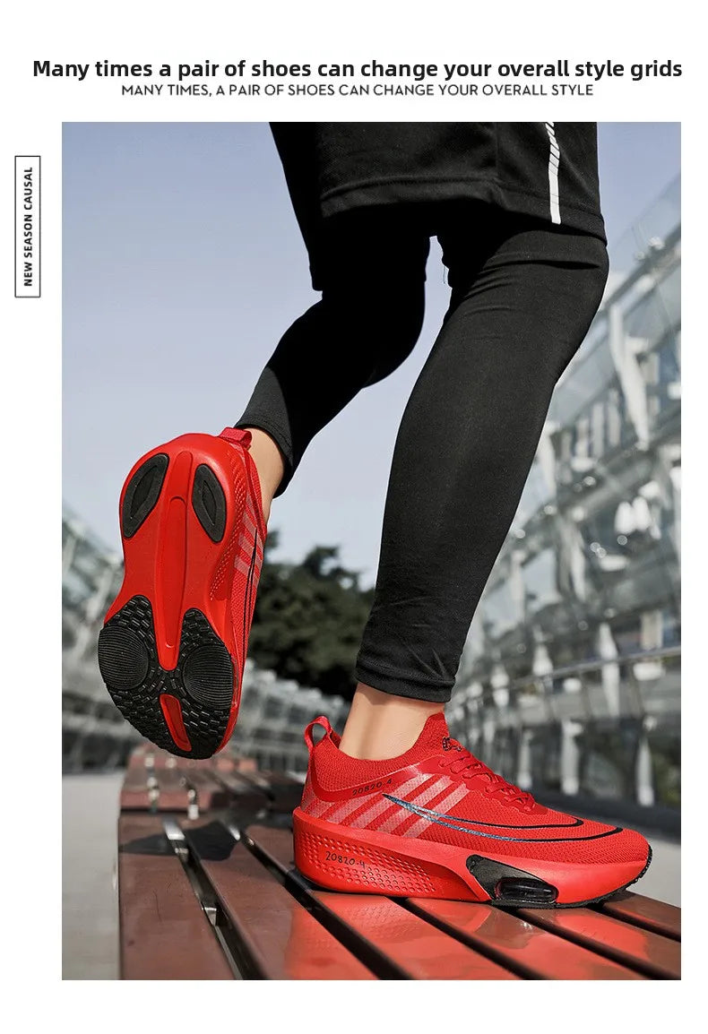 NEW Running Shoe Air Cushion Speciality Marathon Men Sports Breathable Lightweight Women's Comfortable Athletic Nonskid Sneakers