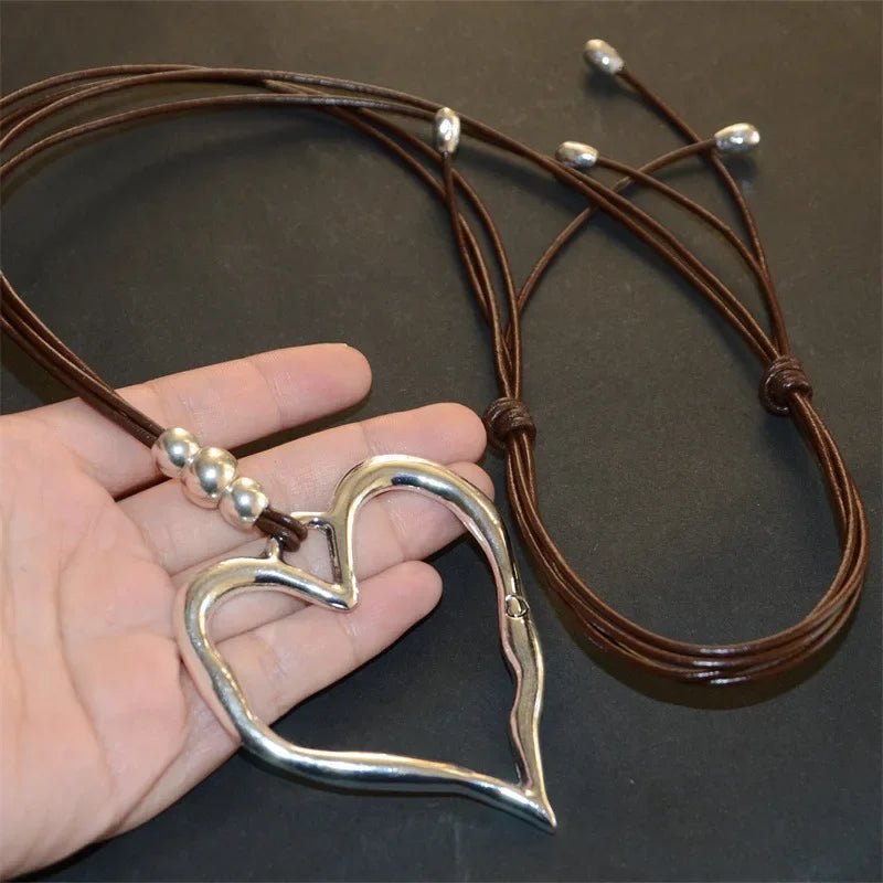 Bohemian Ethnic Wind Imitation Pearl Braided Necklaces Women Retro Hand-woven Beads Double Layer Rope Chain Vacation Jewelry