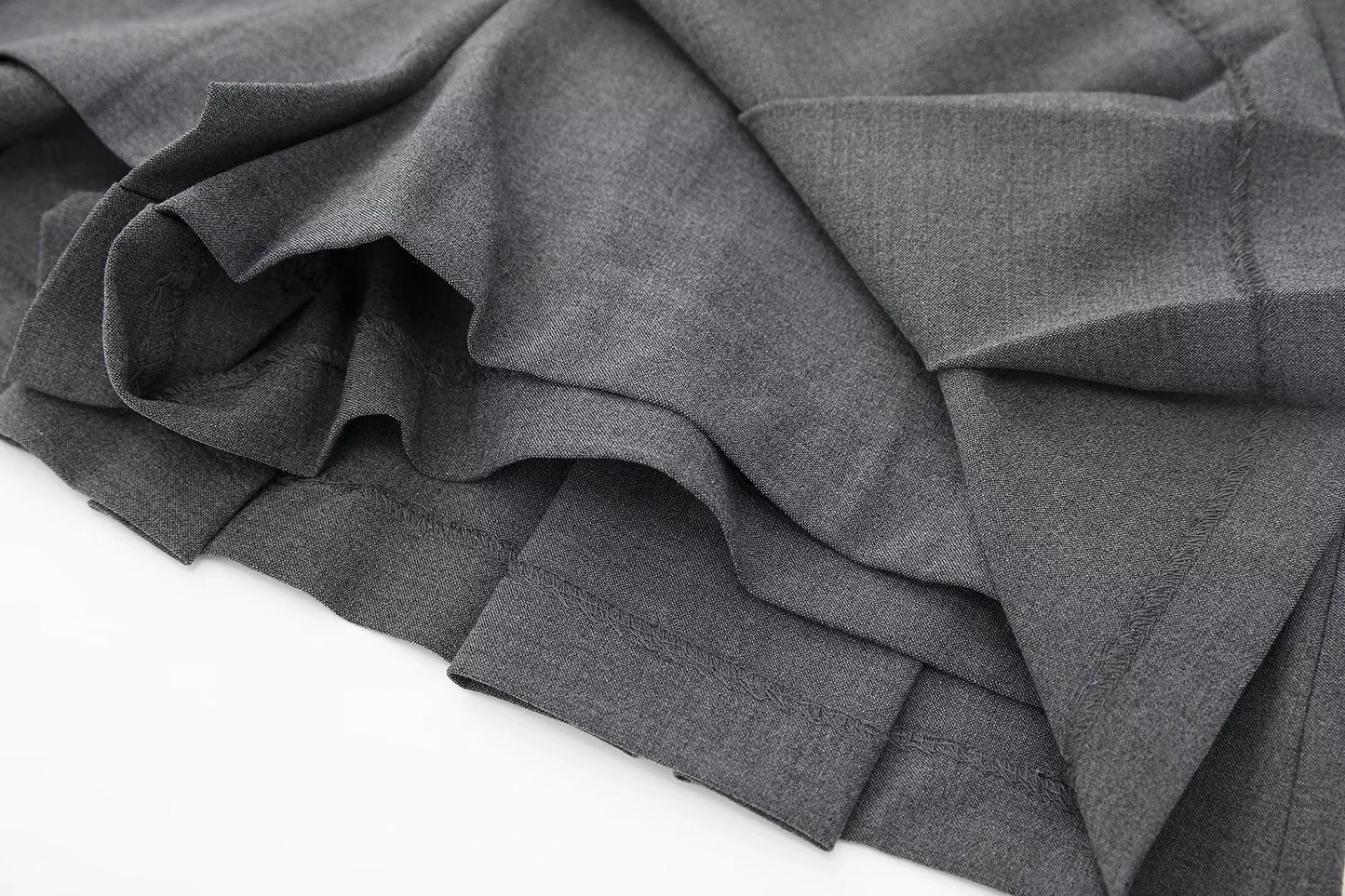 HXAO Pleated Mini Skirt Pants High Waist Grey Short Skirts Women Summer Black Skirt Shorts Streetwear Casual Women's Skort