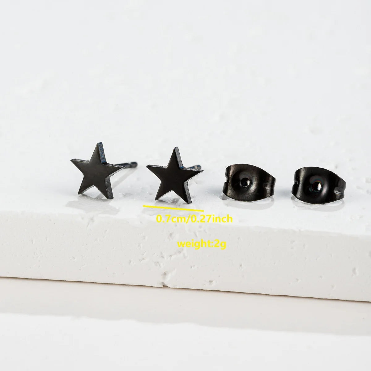 Vintage Simple Star Moon Circle Geometry Stainless Steel Stud Earrings for Women Trendy Earing Piercing Jewelry Gift