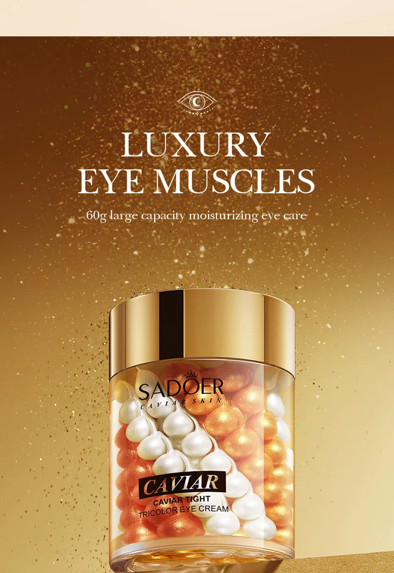 SADOER Hyaluronic Acid 24K Golden Sakura Eye Cream Anti Dark Circles Anti Wrinkles Moisturizing Anti-aging Creams Eyes Skin Care