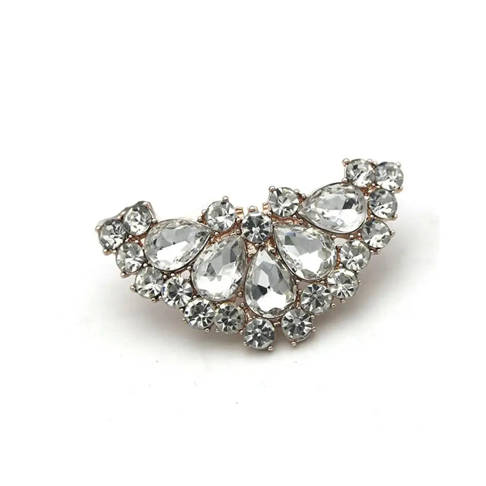 1PC Removable Lady Shoe Clips Wedding Bride Shoes Decoration Women High Heel Charms Jewelry Rhinestones Crystal Shoes Decoration