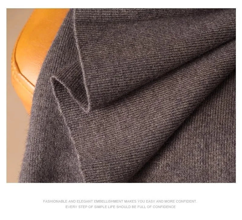 Women Knitted Skirt 2025 Autumn Winter New Loose Oversized Button Elastic Skirts Female Knitt Skirt Warm Women's Clothing