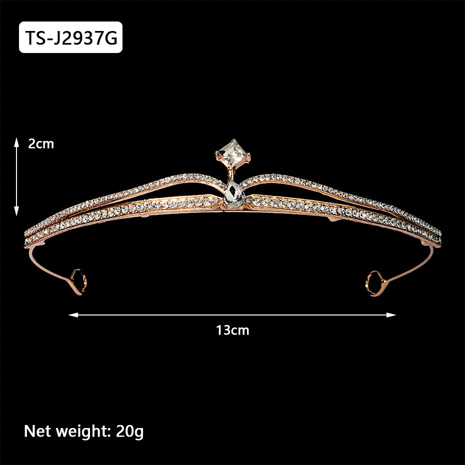Gold Color Tiaras and Crowns for Women Wedding Bridal Hair Accessories Pearl Rhinestone Headpiece Bride Headdress Prom Jewelry