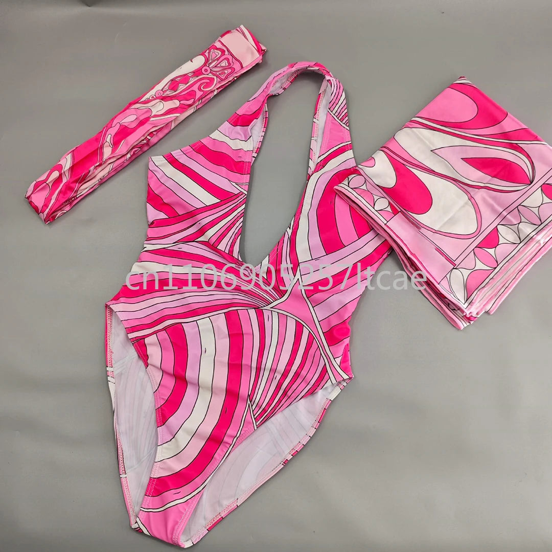 Luxury Design Women's Scarf Bikini Sets Letter Signature Logo Designer Brand Lady Headband Swimsuits