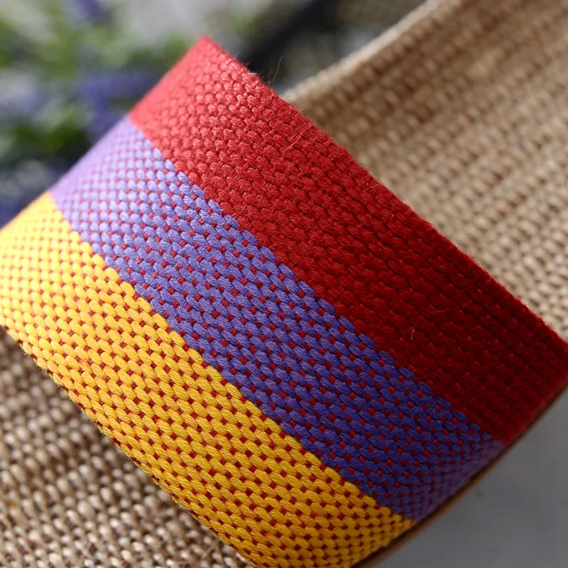 Women's EVA Linen Slippers Couple Indoor Slippers Cotton Home Non-slip Thick Bottom Summer Sandal Slippers Men