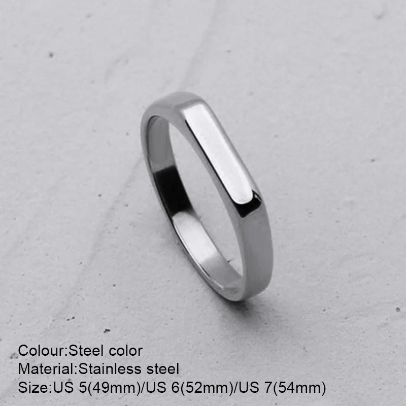 Fashion Ring 316L Stainless Steel Ring Anillo Ringen Mujer Women Rings Bague Couple Matching Jewlery Fashion Gifts Do not fade