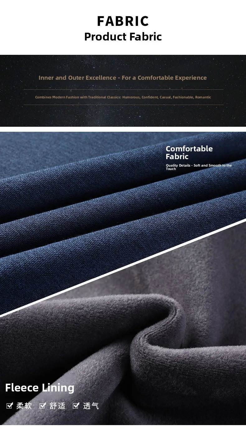 Men's Long Sve Fce Lined Knitted irt Busin Casual Sle Winter Warm Top Fake Two-Piece Design Comfortable Fit