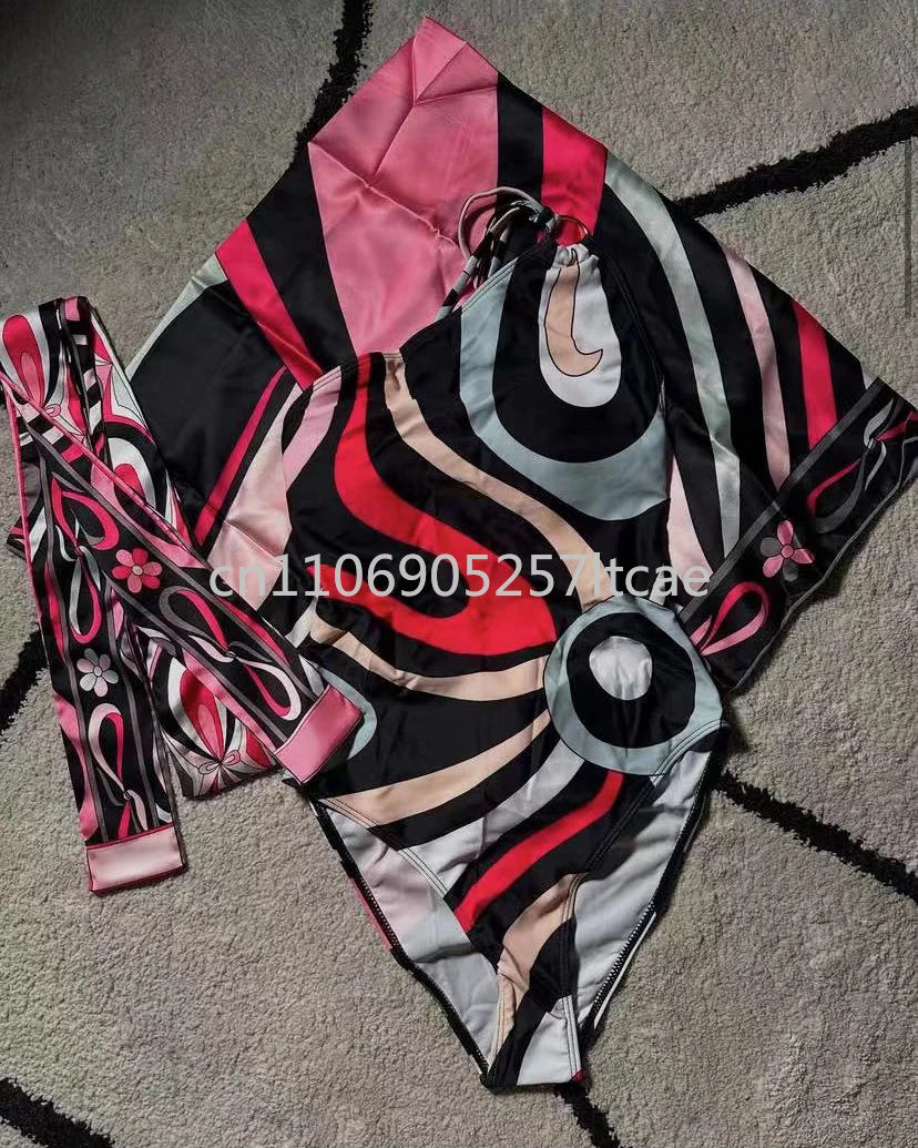 Luxury Design Women's Scarf Bikini Sets Letter Signature Logo Designer Brand Lady Headband Swimsuits