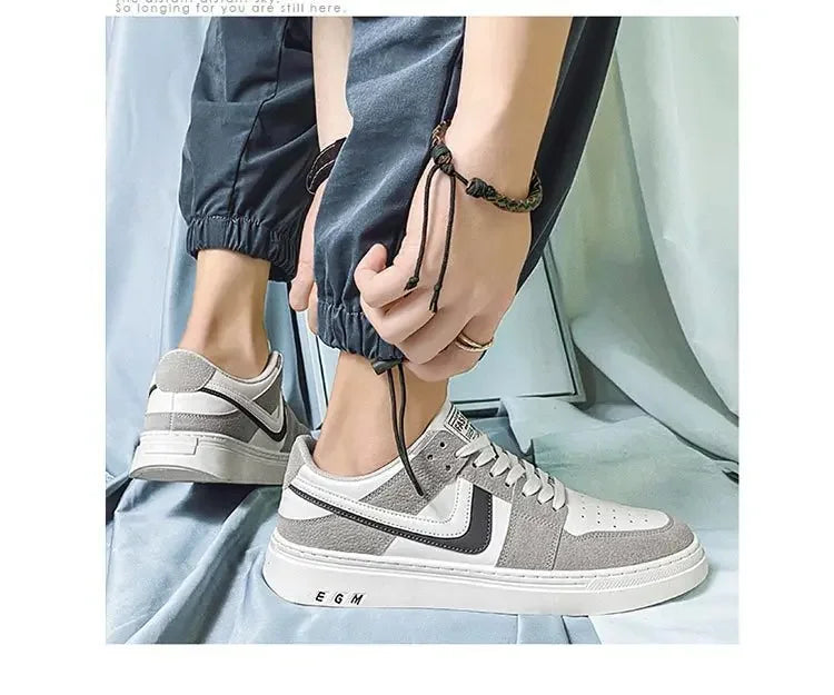 2025 Spring New Men's Sneakers Fashion Casual Board Shoes for Men's Lace Up Versatile Trendy Man's Sports Shoes Flat Bottom