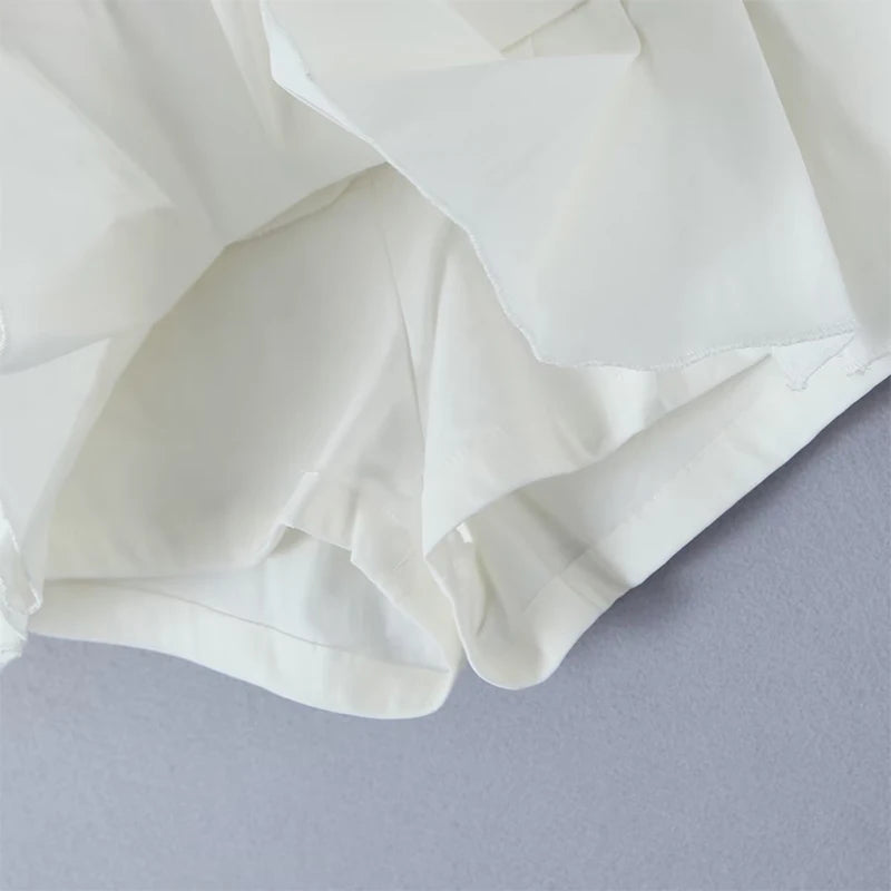 YENKYE 2023 Cool Girl Y2K American Retro Pleated Mini Skirt Sexy Low Waist Side Button Women Summer Skirts With Shorts Lining