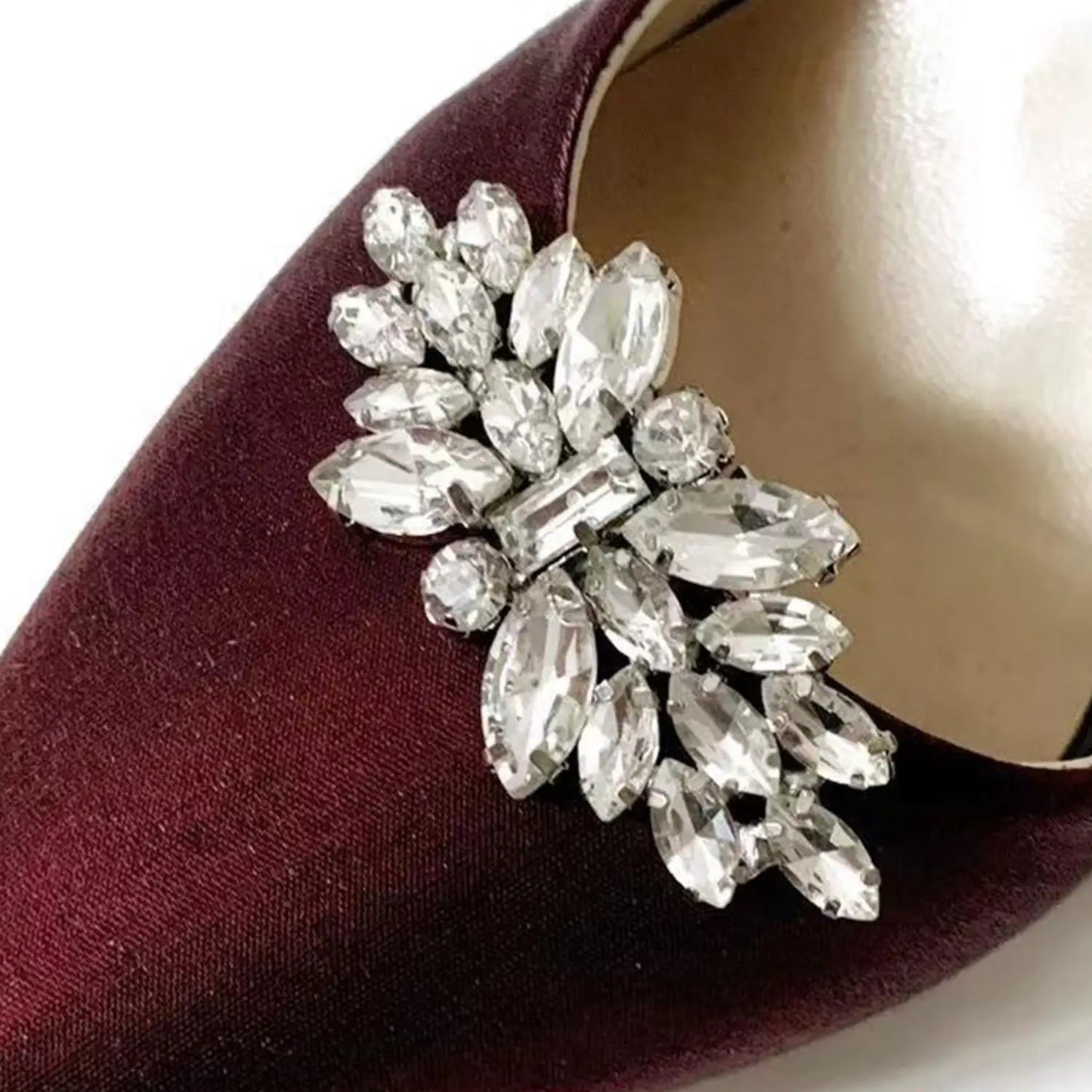 1PC Removable Lady Shoe Clips Wedding Bride Shoes Decoration Women High Heel Charms Jewelry Rhinestones Crystal Shoes Decoration