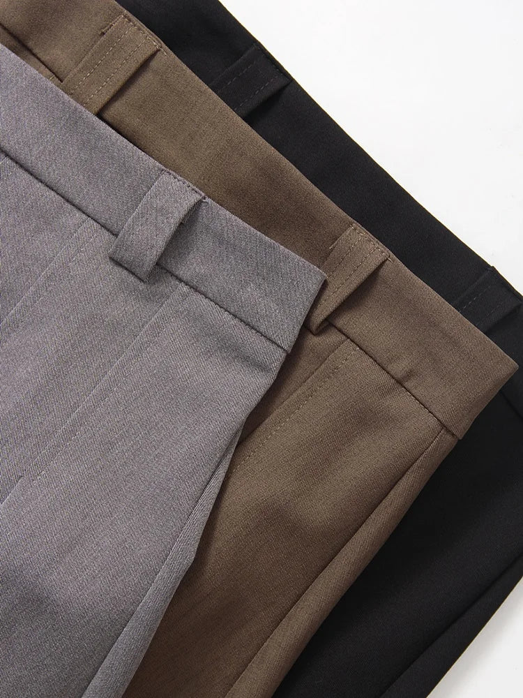 Gray Midi Pleated Skirts For Women Autumn 2024 High Waist A Line Maxi Zipper Skirts For Office Lady Long Skirt Woman Black