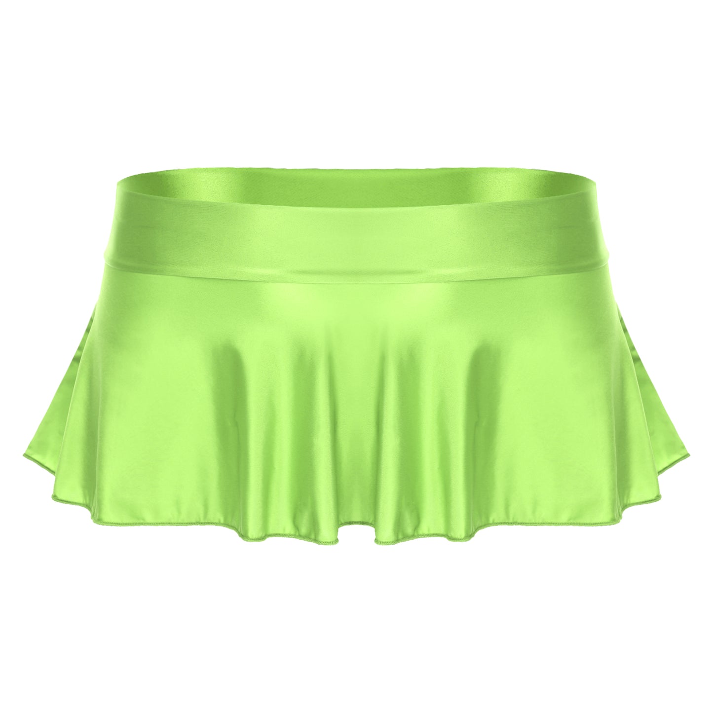 Skirts for Women Korean Fashion Mini Skirts Solid Color Sexy Miniskirt Clubwear Glossy Ruffled Short Rave Mini Skirt Y2k Clothes