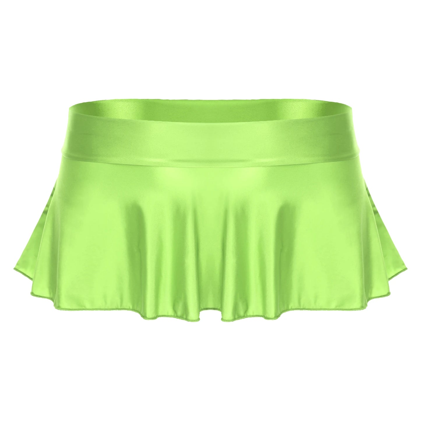 Skirts for Women Korean Fashion Mini Skirts Solid Color Sexy Miniskirt Clubwear Glossy Ruffled Short Rave Mini Skirt Y2k Clothes