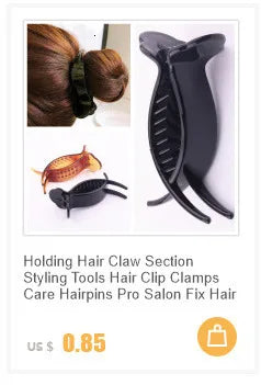 Brand French Banana Hair Clip Black Plastic Ponytail Holder Hair Pin for Lady Hairdress Beauty Tool Simple Hair Clips 2020