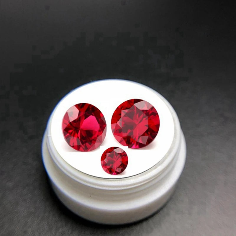Luxury Unheated 7.50 Cts Natural Mined 11.0mm Sri-Lanka Garnet Ruby Pigeon Red Round Cut VVS Loose Gem For Jewelry DIY