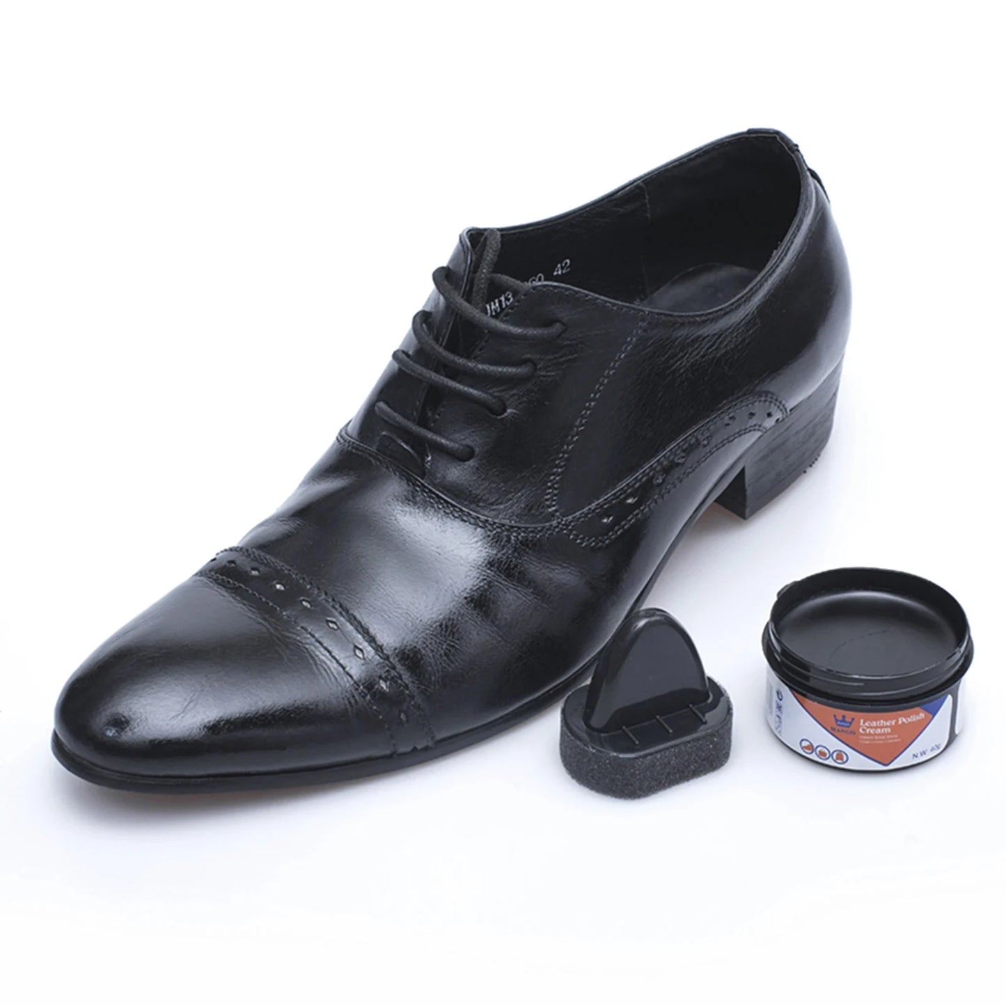 Leather Shoes Care Kit with Sponge Shoe Brush Shoe Cleaning Kit including Shoe Polish Cream for Leather Shoes Bags Maintenance