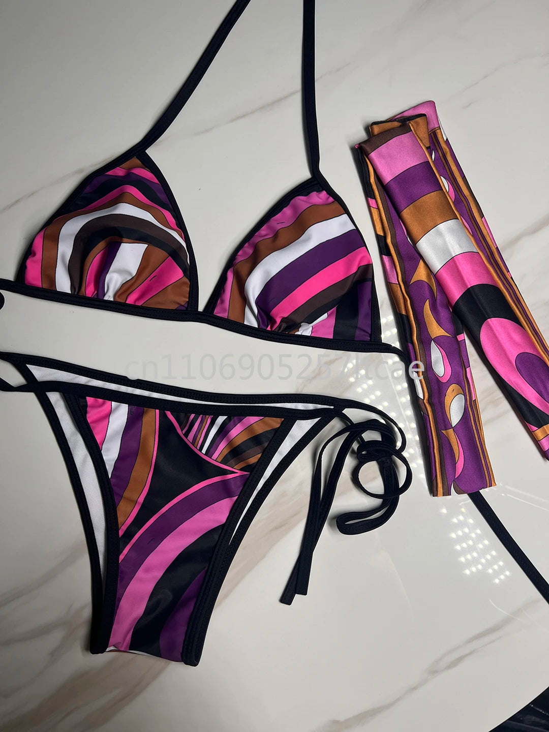 Luxury Design Women's Scarf Bikini Sets Letter Signature Logo Designer Brand Lady Headband Swimsuits