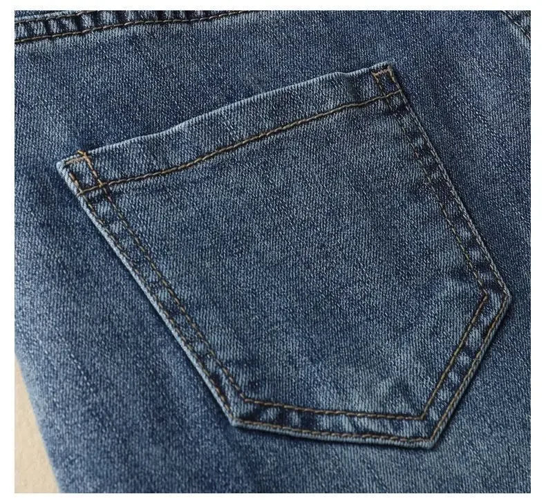 High Waist Denim Skirt Women's Spring Summer New Style Slimming Fashionable Versatile Small Size Draped Midi Skirt