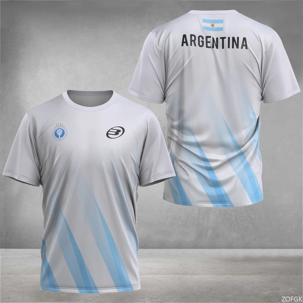 2024 New Padel Element Print Quick-drying Short Sleeve Men's Tennis Breathable Wear Men's Ultra-thin Fitness T-shirt Casual Top