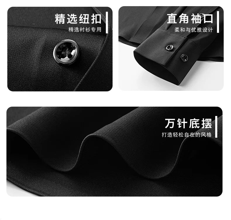 Shiny Rhinestone Long Sleeved Shirt for Men Slim Casual Business Dress Shirts High Quality Versatile Banquet Party Luxury Shirt