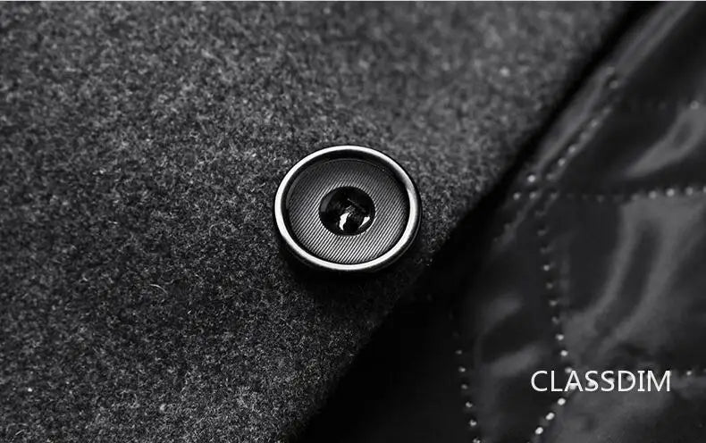 Men Long Trench Coats Cashmere Winter Jackets Wool Blends New Autumn Winter Coats Male Business Casual Trench Coats Size 4XL