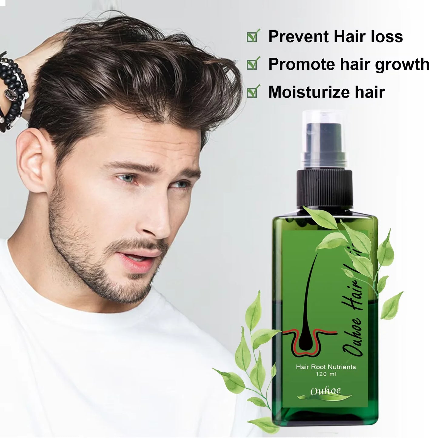 Hair Growth Spray Anti Hair Loss Baldness Hair Root Repair Damaged Scalp Treatment Serum Liquid Thickening Longer Beauty Health