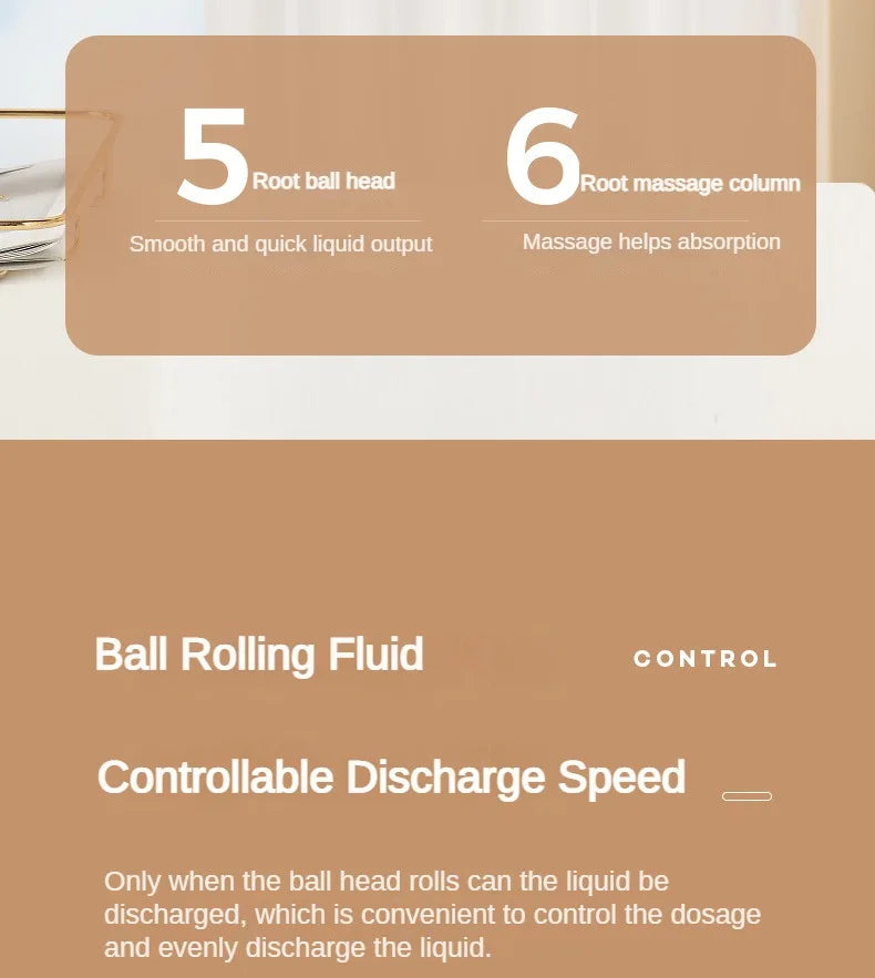 Scalp Applicator Minoxidil 1-6ml Essence Hair Growth Fluid Ball Massage Head Drug Delivery Smear Liquid Guide Comb