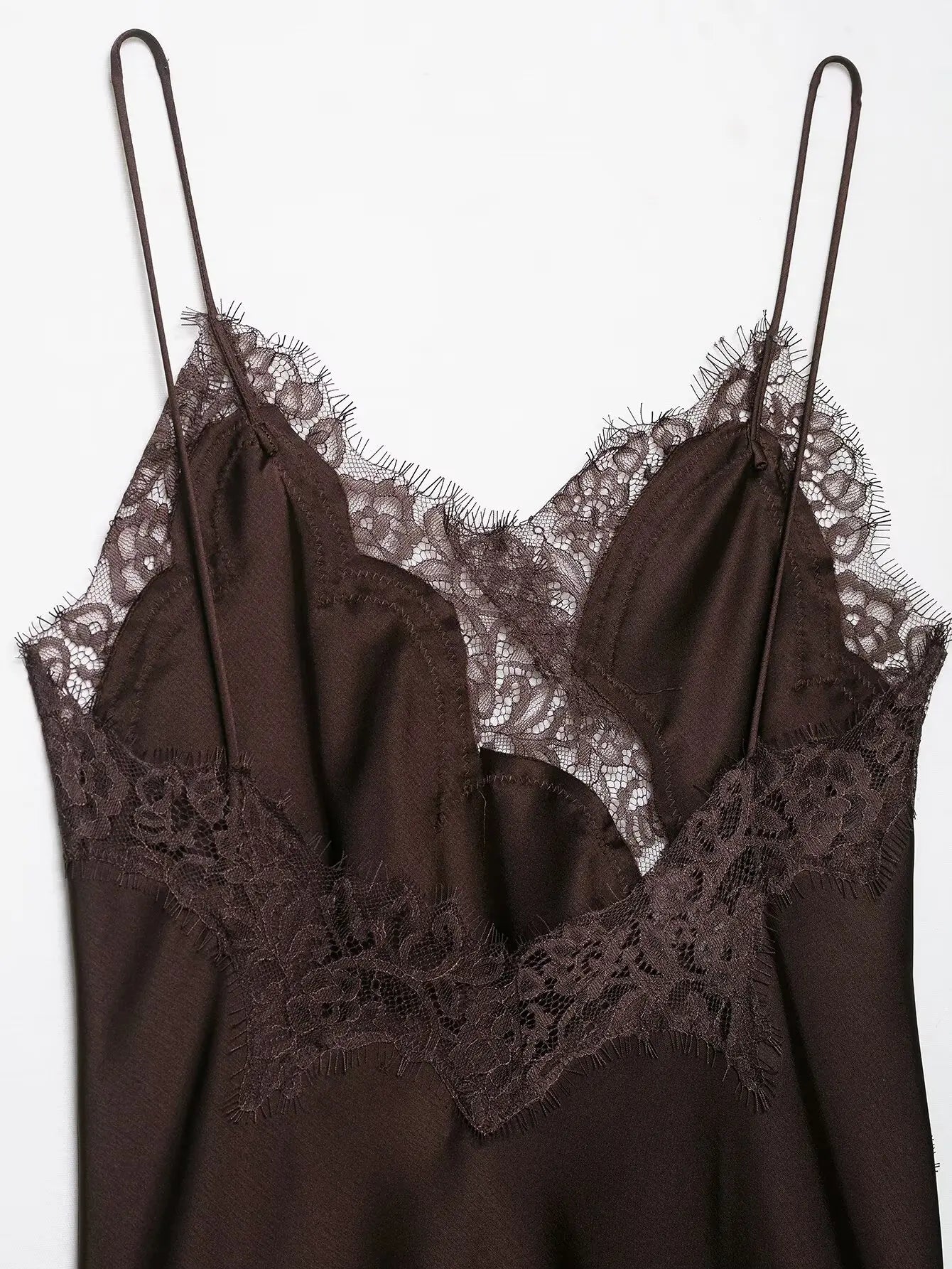 Satin Sexy Lace Spliced Short Sling Dress Women Sleeveless Backless Asymmetric Sexy Party Dresses 2025 Summer Lady Dress ﻿