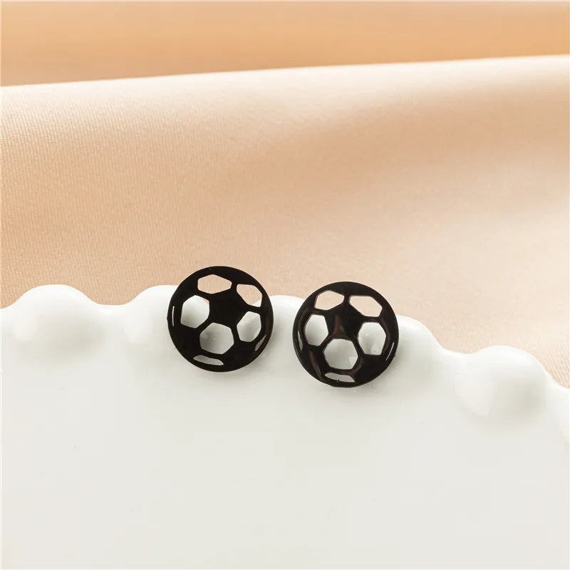 100% Stainless Steel Women Earrings Multiple Style Flamingo Moon Music Ballet Soccer Ear Cartilage Stud Piercing Jewelry Gift