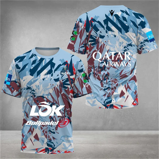 Fashion new Men's Quick Dry Tennis T-Shirt Summer Loose Padel Clothing Outdoor Badminton Running T-Shirts Sport Short Sleeve top