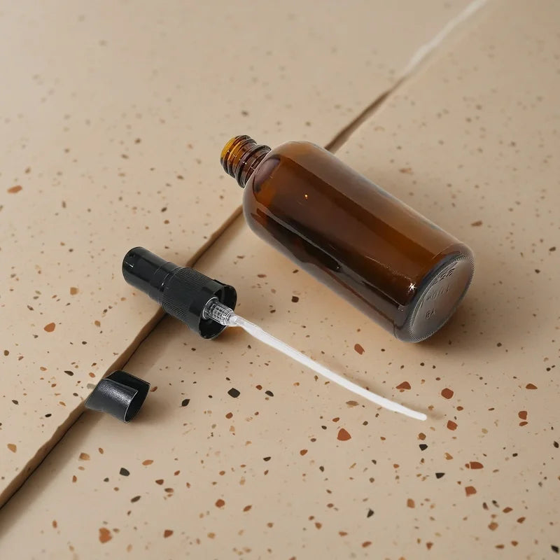 1 Piece 2 Pieces or 5 Pieces 30 ml Air Refillable Amber Glass Lotion Pump Squeeze Bottle Soap Dispenser Container Jar Foundation Cream Cleansing Oil Shampoo Travel Accessories