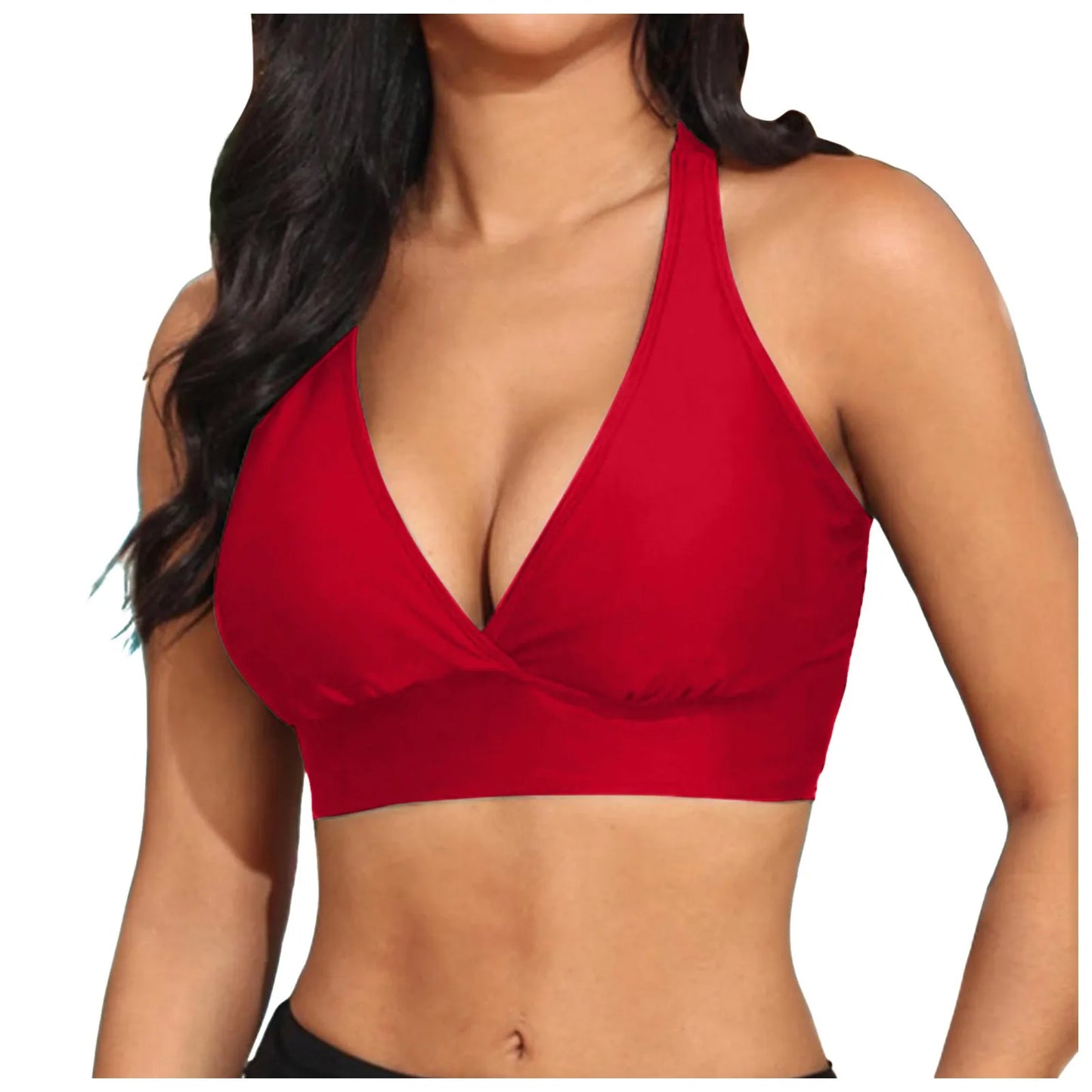 Woman Swim Shorts Women Elastic Swimwear Tops Underwire Full Coverage Bikini Top Push Up Swim Crop Women Board Shorts Swimwear